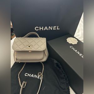 Chanel business affinity hand bag tote cross body flap bag